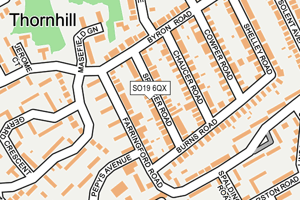 SO19 6QX map - OS OpenMap – Local (Ordnance Survey) SO19 6QX map - OS OpenMap – Local (Ordnance Survey)
