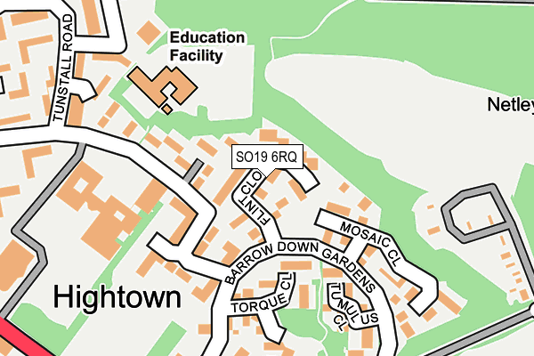 SO19 6RQ map - OS OpenMap – Local (Ordnance Survey) SO19 6RQ map - OS OpenMap – Local (Ordnance Survey)