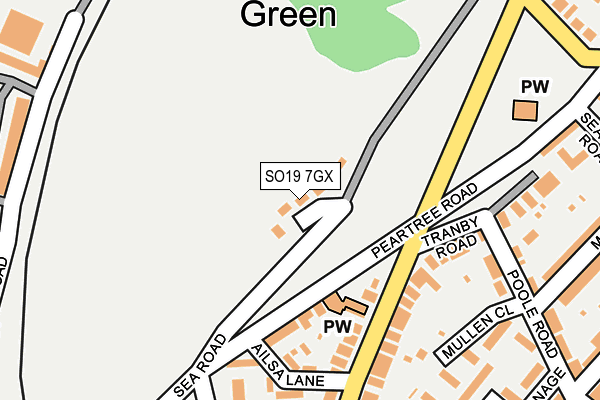 SO19 7GX map - OS OpenMap – Local (Ordnance Survey) SO19 7GX map - OS OpenMap – Local (Ordnance Survey)