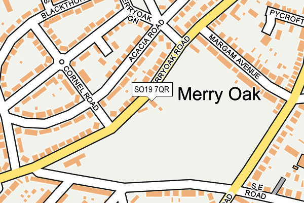 SO19 7QR map - OS OpenMap – Local (Ordnance Survey) SO19 7QR map - OS OpenMap – Local (Ordnance Survey)