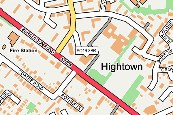 SO19 8BR map - OS OpenMap – Local (Ordnance Survey)