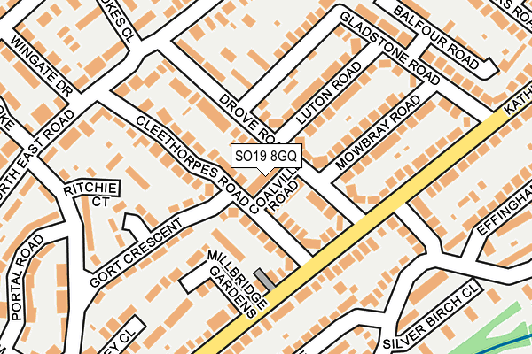 SO19 8GQ map - OS OpenMap – Local (Ordnance Survey) SO19 8GQ map - OS OpenMap – Local (Ordnance Survey)