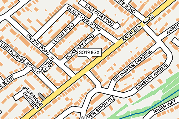 SO19 8GX map - OS OpenMap – Local (Ordnance Survey) SO19 8GX map - OS OpenMap – Local (Ordnance Survey)