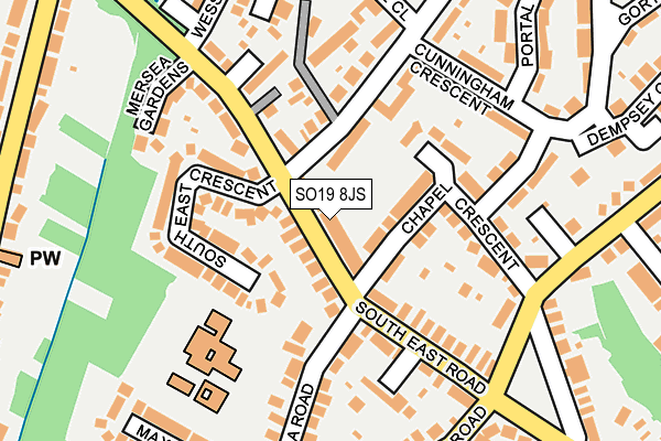 SO19 8JS map - OS OpenMap – Local (Ordnance Survey) SO19 8JS map - OS OpenMap – Local (Ordnance Survey)
