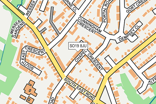 SO19 8JU map - OS OpenMap – Local (Ordnance Survey) SO19 8JU map - OS OpenMap – Local (Ordnance Survey)