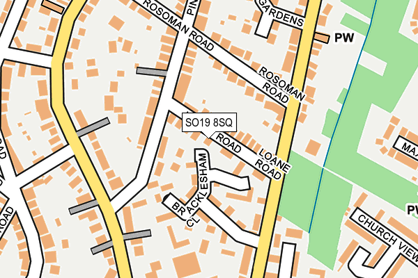 SO19 8SQ map - OS OpenMap – Local (Ordnance Survey) SO19 8SQ map - OS OpenMap – Local (Ordnance Survey)