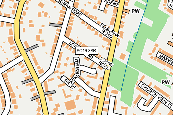 SO19 8SR map - OS OpenMap – Local (Ordnance Survey) SO19 8SR map - OS OpenMap – Local (Ordnance Survey)