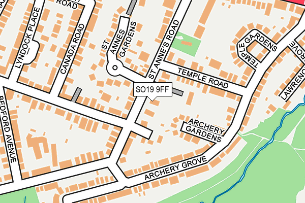 SO19 9FF map - OS OpenMap – Local (Ordnance Survey) SO19 9FF map - OS OpenMap – Local (Ordnance Survey)