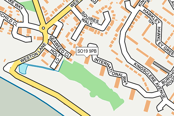 SO19 9PB map - OS OpenMap – Local (Ordnance Survey) SO19 9PB map - OS OpenMap – Local (Ordnance Survey)