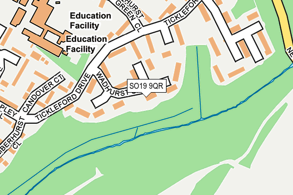SO19 9QR map - OS OpenMap – Local (Ordnance Survey)
