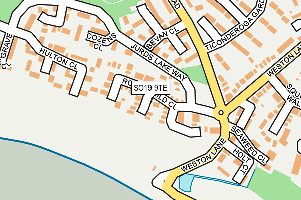 SO19 9TE map - OS OpenMap – Local (Ordnance Survey) SO19 9TE map - OS OpenMap – Local (Ordnance Survey)