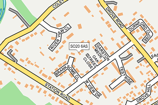 SO20 6AS map - OS OpenMap – Local (Ordnance Survey) SO20 6AS map - OS OpenMap – Local (Ordnance Survey)