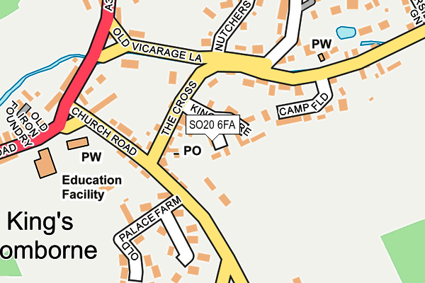 SO20 6FA map - OS OpenMap – Local (Ordnance Survey) SO20 6FA map - OS OpenMap – Local (Ordnance Survey)