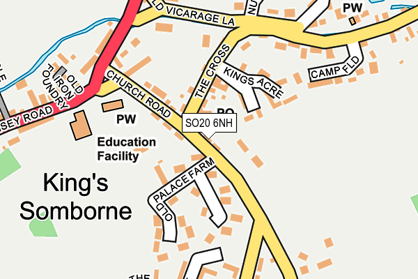 SO20 6NH map - OS OpenMap – Local (Ordnance Survey) SO20 6NH map - OS OpenMap – Local (Ordnance Survey)