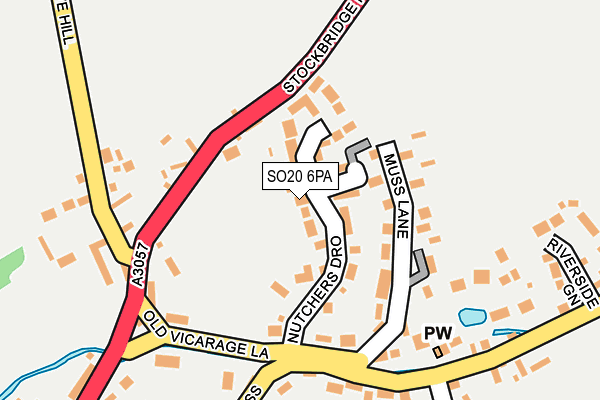 SO20 6PA map - OS OpenMap – Local (Ordnance Survey) SO20 6PA map - OS OpenMap – Local (Ordnance Survey)