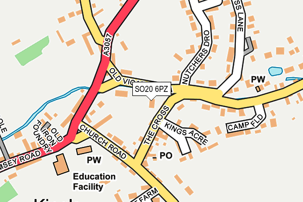 SO20 6PZ map - OS OpenMap – Local (Ordnance Survey) SO20 6PZ map - OS OpenMap – Local (Ordnance Survey)