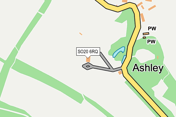 SO20 6RQ map - OS OpenMap – Local (Ordnance Survey)