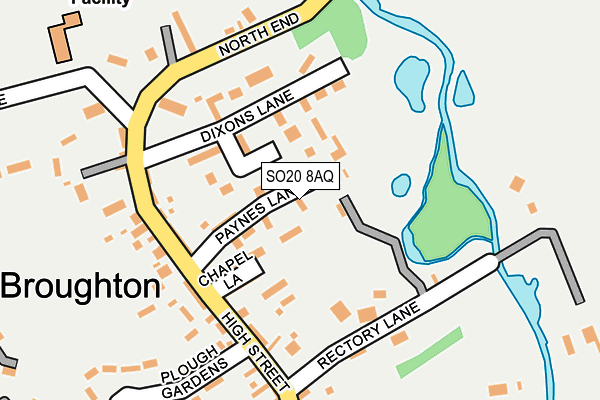SO20 8AQ map - OS OpenMap – Local (Ordnance Survey) SO20 8AQ map - OS OpenMap – Local (Ordnance Survey)