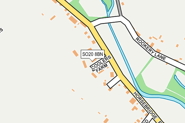 SO20 8BN map - OS OpenMap – Local (Ordnance Survey) SO20 8BN map - OS OpenMap – Local (Ordnance Survey)