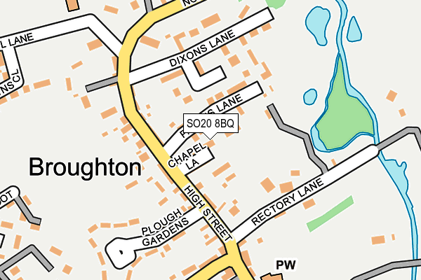 SO20 8BQ map - OS OpenMap – Local (Ordnance Survey) SO20 8BQ map - OS OpenMap – Local (Ordnance Survey)