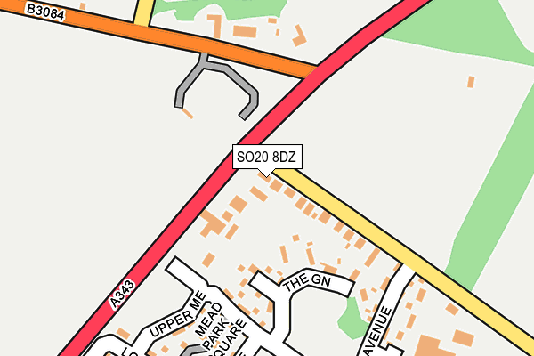 SO20 8DZ map - OS OpenMap – Local (Ordnance Survey) SO20 8DZ map - OS OpenMap – Local (Ordnance Survey)