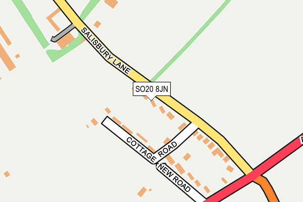 SO20 8JN map - OS OpenMap – Local (Ordnance Survey) SO20 8JN map - OS OpenMap – Local (Ordnance Survey)