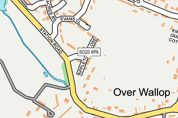 SO20 8PA map - OS OpenMap – Local (Ordnance Survey) SO20 8PA map - OS OpenMap – Local (Ordnance Survey)