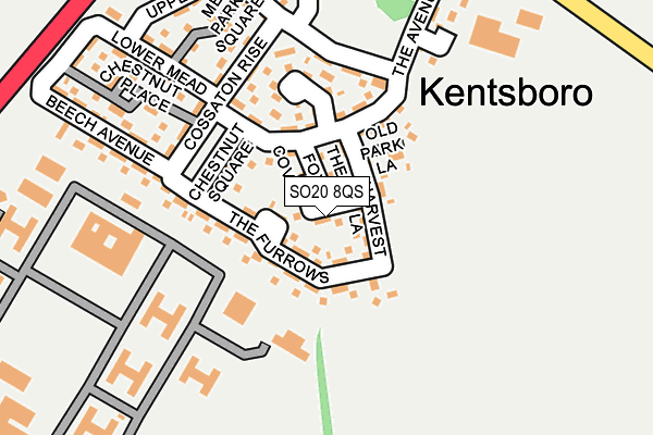 SO20 8QS map - OS OpenMap – Local (Ordnance Survey) SO20 8QS map - OS OpenMap – Local (Ordnance Survey)