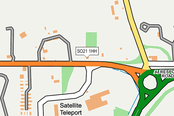 SO21 1HH map - OS OpenMap – Local (Ordnance Survey)