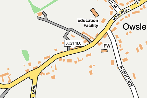 SO21 1LU map - OS OpenMap – Local (Ordnance Survey) SO21 1LU map - OS OpenMap – Local (Ordnance Survey)