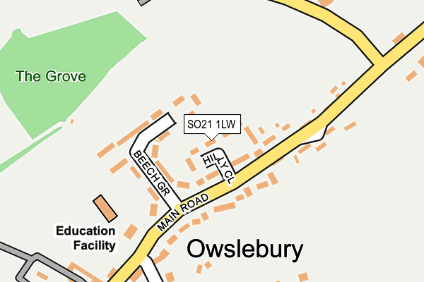 SO21 1LW map - OS OpenMap – Local (Ordnance Survey)