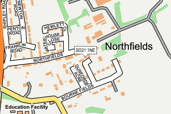 SO21 1NE map - OS OpenMap – Local (Ordnance Survey)