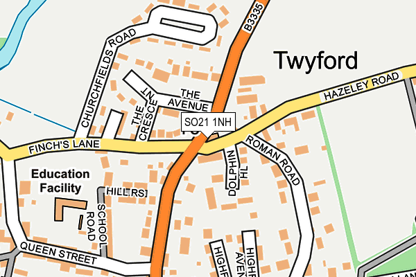 SO21 1NH map - OS OpenMap – Local (Ordnance Survey) SO21 1NH map - OS OpenMap – Local (Ordnance Survey)
