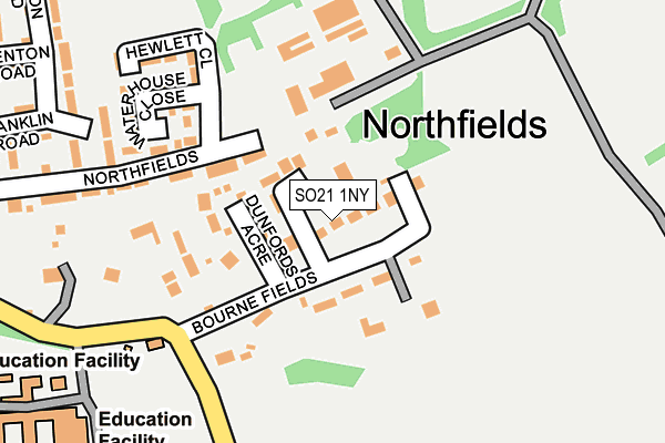 SO21 1NY map - OS OpenMap – Local (Ordnance Survey)