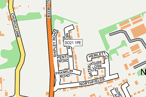 SO21 1PE map - OS OpenMap – Local (Ordnance Survey) SO21 1PE map - OS OpenMap – Local (Ordnance Survey)