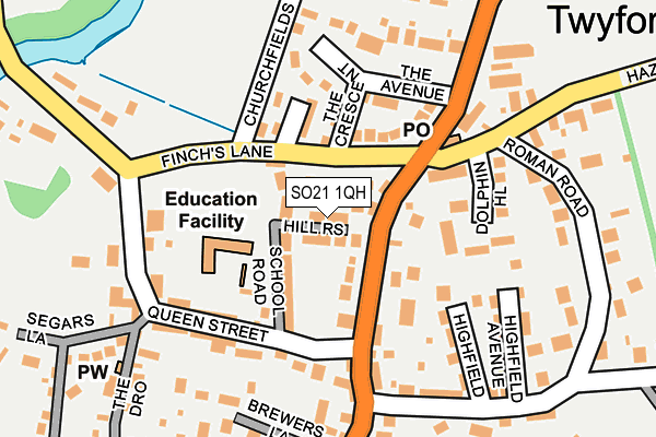 SO21 1QH map - OS OpenMap – Local (Ordnance Survey) SO21 1QH map - OS OpenMap – Local (Ordnance Survey)