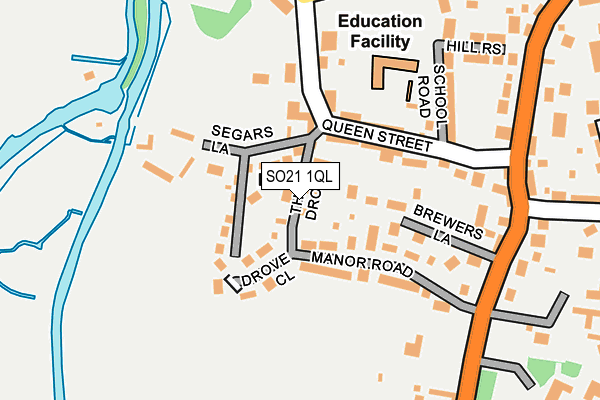 SO21 1QL map - OS OpenMap – Local (Ordnance Survey) SO21 1QL map - OS OpenMap – Local (Ordnance Survey)