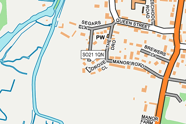SO21 1QN map - OS OpenMap – Local (Ordnance Survey) SO21 1QN map - OS OpenMap – Local (Ordnance Survey)