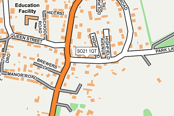 SO21 1QT map - OS OpenMap – Local (Ordnance Survey) SO21 1QT map - OS OpenMap – Local (Ordnance Survey)