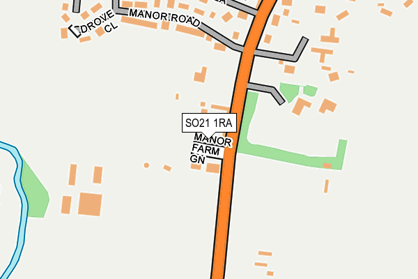 SO21 1RA map - OS OpenMap – Local (Ordnance Survey) SO21 1RA map - OS OpenMap – Local (Ordnance Survey)
