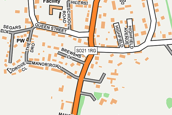 SO21 1RG map - OS OpenMap – Local (Ordnance Survey) SO21 1RG map - OS OpenMap – Local (Ordnance Survey)