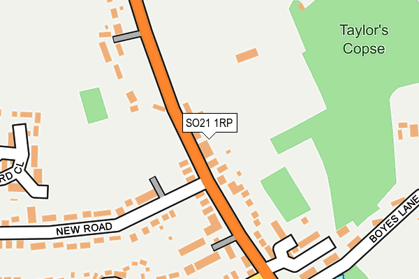 SO21 1RP map - OS OpenMap – Local (Ordnance Survey)