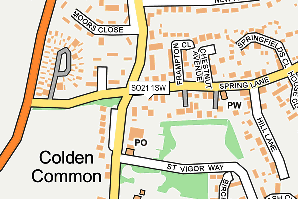 SO21 1SW map - OS OpenMap – Local (Ordnance Survey) SO21 1SW map - OS OpenMap – Local (Ordnance Survey)