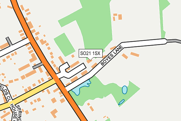 SO21 1SX map - OS OpenMap – Local (Ordnance Survey) SO21 1SX map - OS OpenMap – Local (Ordnance Survey)