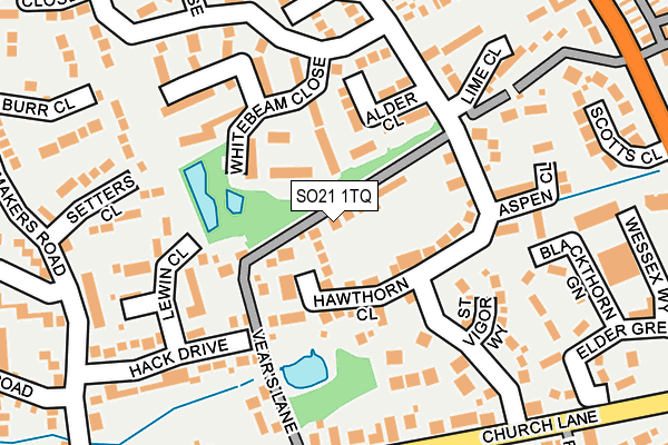 SO21 1TQ map - OS OpenMap – Local (Ordnance Survey)