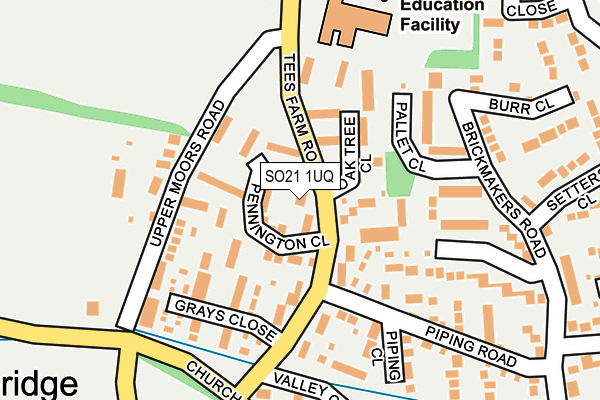 SO21 1UQ map - OS OpenMap – Local (Ordnance Survey)