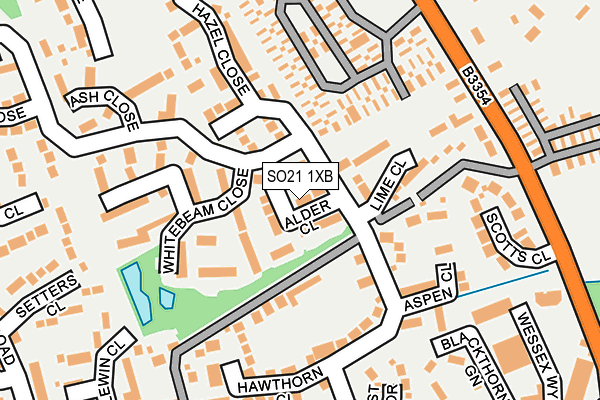 SO21 1XB map - OS OpenMap – Local (Ordnance Survey)