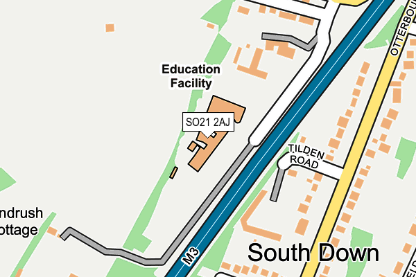 SO21 2AJ map - OS OpenMap – Local (Ordnance Survey) SO21 2AJ map - OS OpenMap – Local (Ordnance Survey)