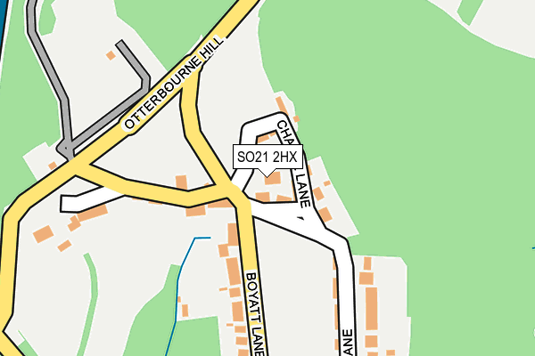 SO21 2HX map - OS OpenMap – Local (Ordnance Survey) SO21 2HX map - OS OpenMap – Local (Ordnance Survey)