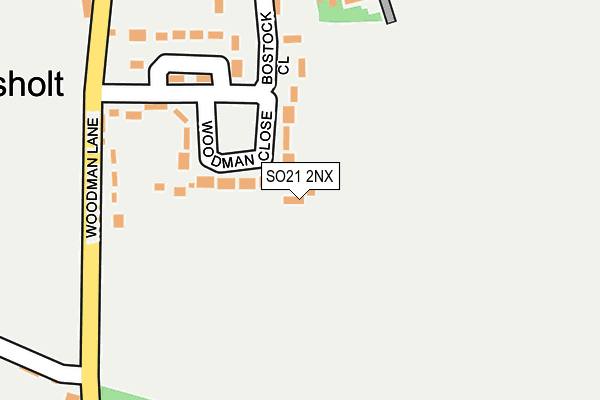 SO21 2NX map - OS OpenMap – Local (Ordnance Survey) SO21 2NX map - OS OpenMap – Local (Ordnance Survey)
